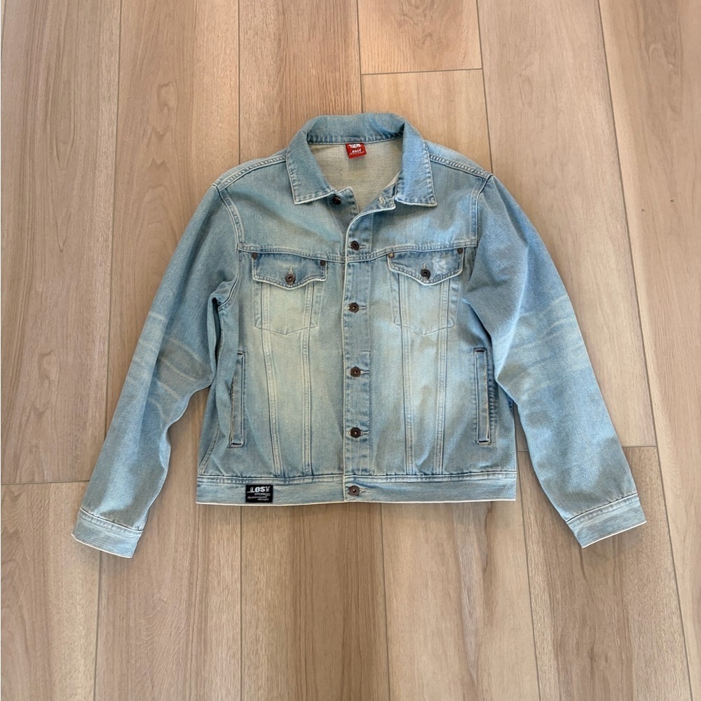 VTG Lost Enterprises Jean Jacket Men's Grunge Skater Y2K 90s Medium